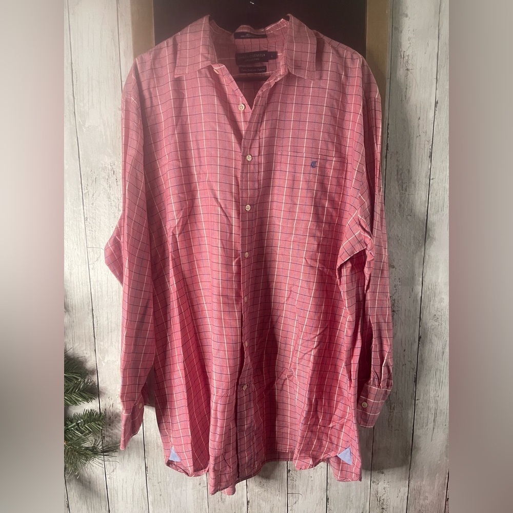 DANIEL CREMIEUX Collection Shirt Mens Lg Striped Long Sleeve Italian Fabric 347